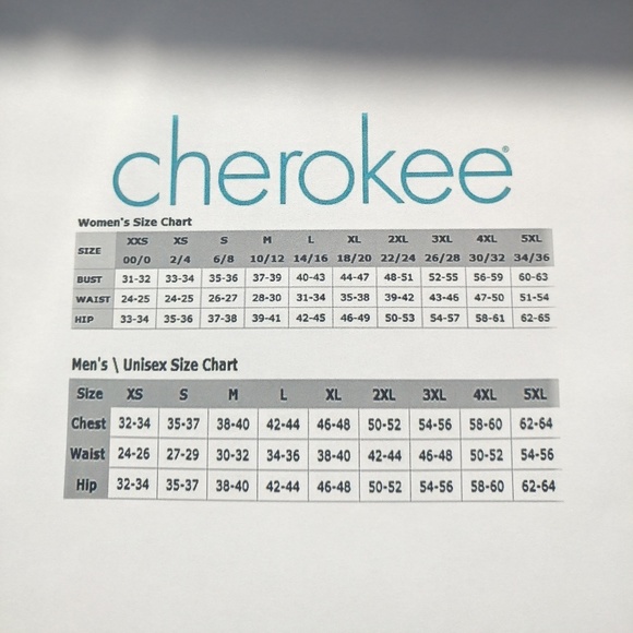 NWT CHEROKEE WORKWEAR LONG SLEEVE SCRUB TEE WHITE - Picture 3 of 3